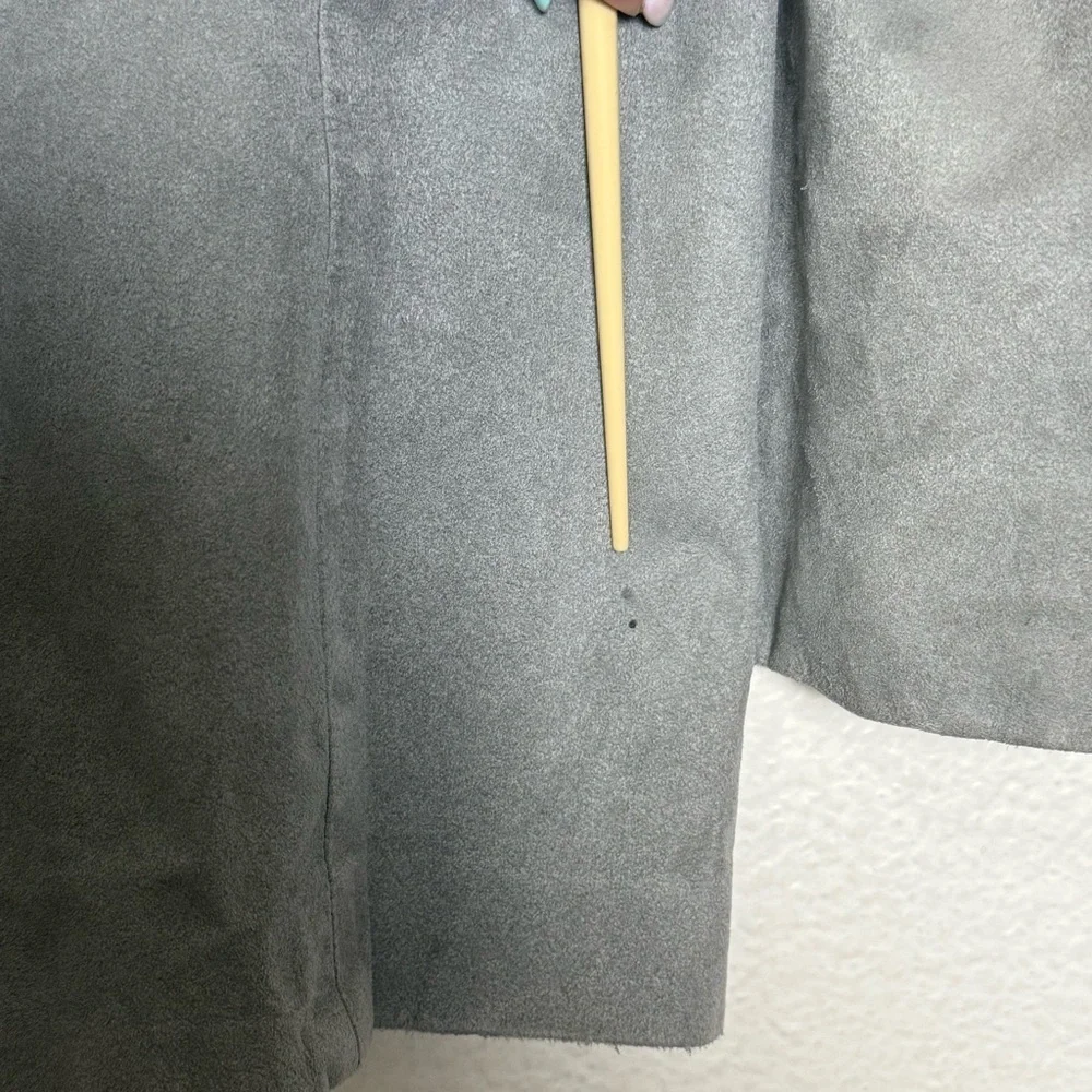 Kuppenheimer Men's Gray Prima Suede 2 Button Single Breasted Blazer Size 42 R